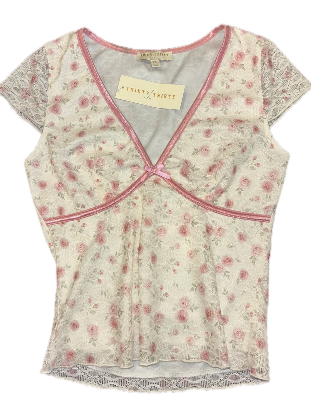 Thirty Thirty Coquette Floral Babydoll Top Medium